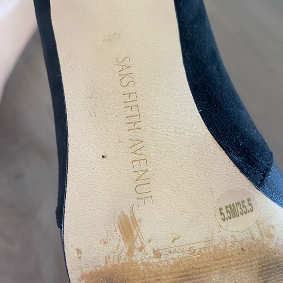 Saks Fifth Avenue leather booties, black size 5.5 - Picture 10 of 10